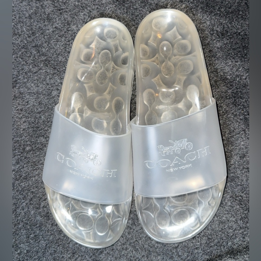 Coach Flip flops clear